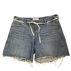 Hollister Size 16 Low Rise Baggy Jorts Jean Shorts 33 Waist Tie Belt